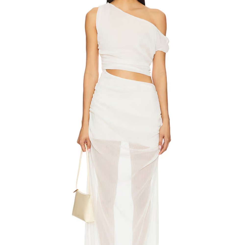 Chic One-Shoulder White Dress